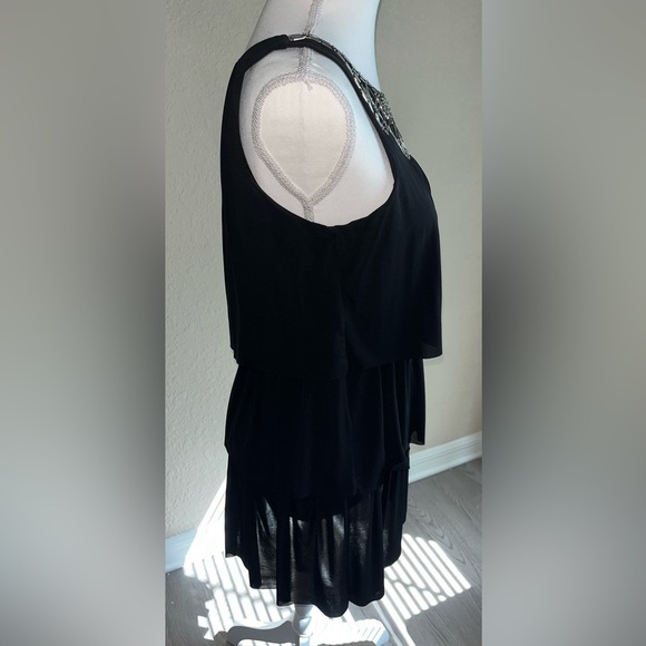 BCBGMaxAzria Tiered Art Deco Beaded Dress - Picture 3 of 9